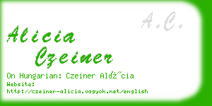 alicia czeiner business card